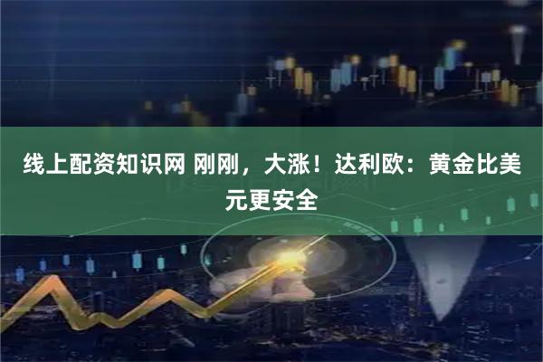 线上配资知识网 刚刚,大涨!达利欧:黄金比美元更安全