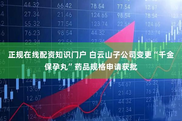 正规在线配资知识门户 白云山子公司变更“千金保孕丸”药品规格申请获批