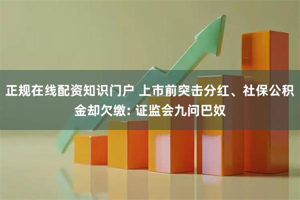 正规在线配资知识门户 上市前突击分红、社保公积金却欠缴: 证监会九问巴奴