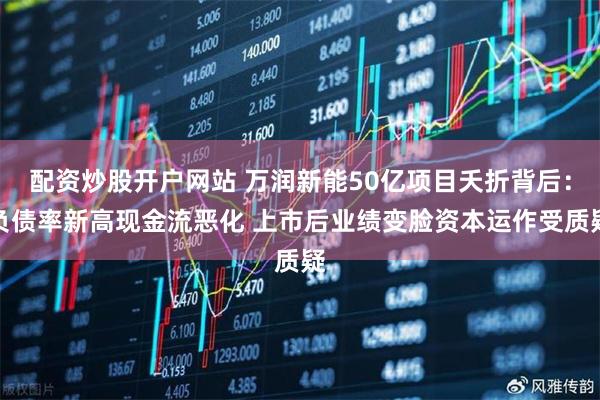 配资炒股开户网站 万润新能50亿项目夭折背后：负债率新高现金流恶化 上市后业绩变脸资本运作受质疑